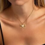 Bow Necklace And Earrings Suite Women