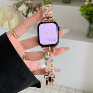 Resin Simple Bracelet Metal Watch Strap