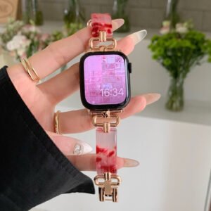 Resin Simple Bracelet Metal Watch Strap