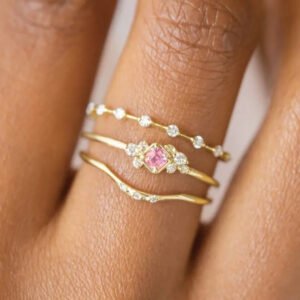 Three-piece Ring Set Sweet Ring Female