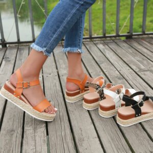 Wedge Sandals For Women Hemp Rope Sole Platform Shoes