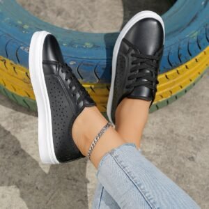 e3267abf-1c17-4bbd-8d13-88746c7f9aaa.jpg Cutout Flat Shoes Lace-up Hollow Out Walking Shoes For Women Loafers