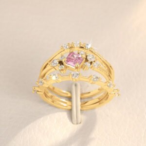 Three-piece Ring Set Sweet Ring Female