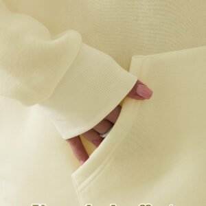 Women's Fashionable Casual Solid Color Long Sleeved Sweatshirt Set