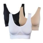 Plus Size No Steel Ring Sports Bra with Hollow Vent Holes for Yoga & Running