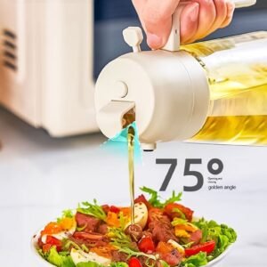 470ML Olive Oil Sprayer Dispenser For Cooking BBQ 2 In 1 Glass Oil Vinegar Soy Sauce Spray Kitchen Oil Bottle For Air Fryer