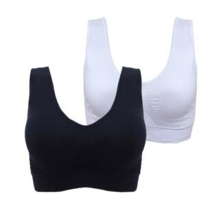 Plus Size No Steel Ring Sports Bra with Hollow Vent Holes for Yoga & Running