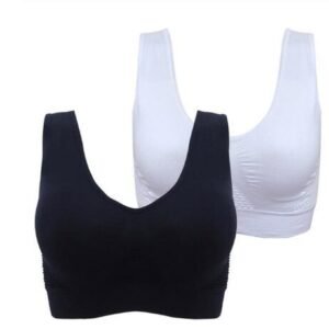 Plus Size No Steel Ring Sports Bra with Hollow Vent Holes for Yoga & Running