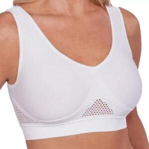 Plus Size No Steel Ring Sports Bra with Hollow Vent Holes for Yoga & Running