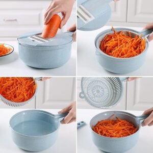 8-in-1 Mandoline Slicer & Vegetable Cutter - Versatile Kitchen Accessories for Easy Peeling, Grating, and Slicing