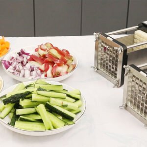 Kitchen Gadget Electric French Fry Cutter With Blades Stainless Steel Vegetable Potato Carrot For Commercial Household