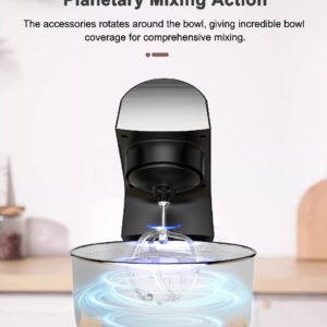 SVEWT SM-1540 1500W Stand Mixer Chef Machine Food Mixer 10-Speed Control With 5.5L SUS304 Stainless Steel Bowl - Black