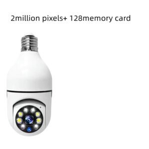 1080P WiFi Bulb Camera with 4X Zoom - E27 Home Security & 5G Alarm Monitor