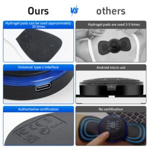 Mini Massage Patch Cervical Massager Shoulder And Neck Massager EMS Portable Pulse Smart Massage Patch 8 Modes 19 Gears