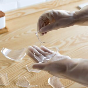 Long thickening nitrile light printing household dishwashing acid and alkali anti-slip anti-ripe latex rubber gloves