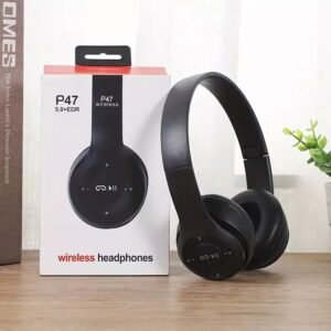 P47 Foldable Wireless Bluetooth Stereo FM Over Ear Headphones