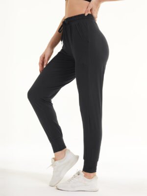 Sweatpants - Cropped New Solid Color Dark Gray