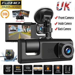 1080P Dual Lens Car Dash Cam Recorder G Sensor DVR Front And Rear Camera Video