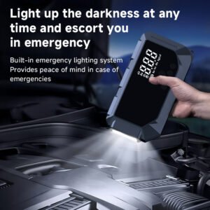 Car Battery Starter With Air Compressor 150PSI With Digital Tire Inflator 12V Car Battery