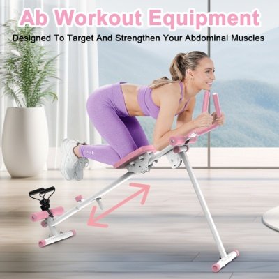 4-in-1 Ab Workout Exercise Equipment Rowing Machine Leg Press Machine Ab Glider Machine Roman Chair Fitness Equipment For Ab Workout Core Strength Training
