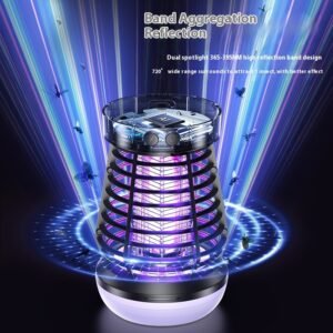 2in1 Mosquito Killer Lamp Electric Fly Catcher USB Rechargeable Electric Mosquito Swatter Electric Fly Trap With Night Light S0S Emergency Light Mosquito Killer Terrace Camping