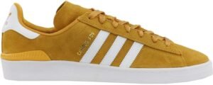 adidas Campus ADV Tactile Yellow F17/Footwear White/Gold Metallic Men's 9.5, Women's 10.5 Medium