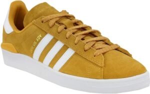 adidas Campus ADV Tactile Yellow F17/Footwear White/Gold Metallic Men's 9.5, Women's 10.5 Medium