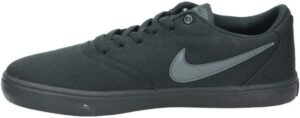 Nike Men's SB Check Solarsoft Canvas Skate Shoe Black/Anthracite 13