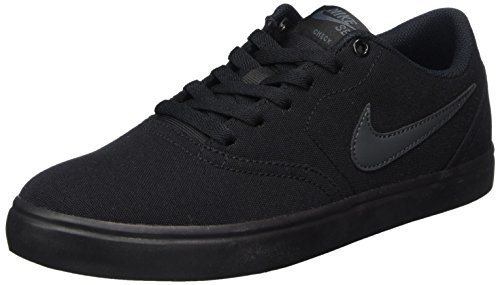 Nike Men's SB Check Solarsoft Canvas Skate Shoe Black/Anthracite 13