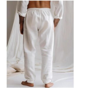 Summer Men's Pants Elastic Waist Breathable Trousers