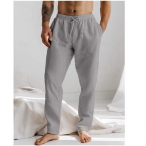 Summer Men's Pants Elastic Waist Breathable Trousers