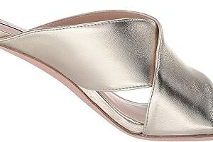 Stuart Weitzman Women's GALENE Sandal, Platino Metallic Nappa, 9.5 Medium US