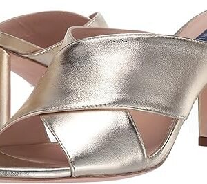 Stuart Weitzman Women's GALENE Sandal, Platino Metallic Nappa, 9.5 Medium US