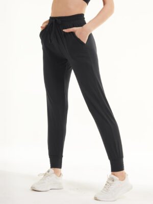 Sweatpants - Cropped New Solid Color Dark Gray