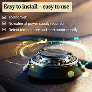 Car Air Freshener, Solar Rotating Car Essential Oil Diffuser, Car Interior Decor Accessories, Odor Eliminator For Car Office Home Car Aromatherapy Car Essential Oil Diffuser Auto Diffuser
