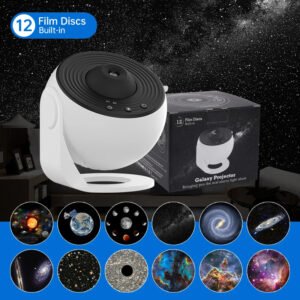 Galaxy Projector Night Light - 360° Rotating Starry Sky Lamp for Kids' Bedrooms | Perfect Valentine's Day & Wedding Gift
