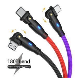 New Product Bending 180 Degrees Data Cable Android TYPEC3A Fast Charge Data Cable