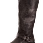 Frye Women's Melissa Belted Tall Knee High Boot, Black - 6M