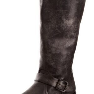 Frye Women's Melissa Belted Tall Knee High Boot, Black - 6M