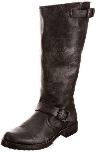 Frye Women's Melissa Boots Frye Women's Melissa Belted Tall Knee High Boot, Black - 6M