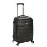 Rockland Melbourne Hardside Expandable Spinner Wheel Luggage, Black, Carry-On 20-Inch