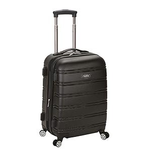 Rockland Melbourne Hardside Expandable Spinner Wheel Luggage, Black, Carry-On 20-Inch