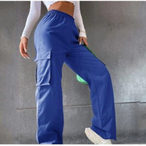 Beltless Trousers High Waist Wide Leg Straight