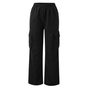 Beltless Trousers High Waist Wide Leg Straight