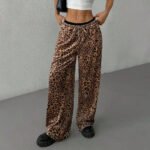 Women's Clothes Casual Pants Loose Drooping Leopard Print Trousers
