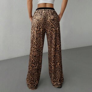 Women's Clothes Casual Pants Loose Drooping Leopard Print Trousers