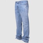 Men's Fashion Stretch Embroidery Straight-leg Denim Straight-leg Pants