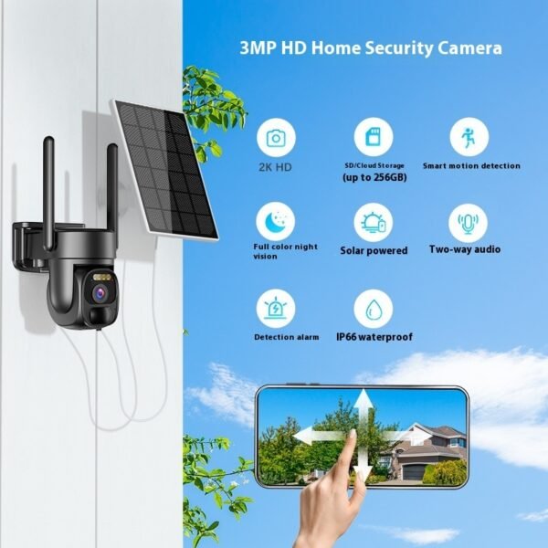 Wireless Camera Home Security HD Night Vision Mobile Phone Remote Voice Intercom