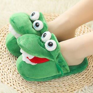 1615190719454.jpg Cotton Slippers Mouth Will Move Plush Cute Funny Indoor Winter Couple Soft Bottom Plush Toys Indoor Slippers