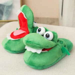1615190719459.jpg Cotton Slippers Mouth Will Move Plush Cute Funny Indoor Winter Couple Soft Bottom Plush Toys Indoor Slippers